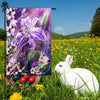 Happy Easter Lilies and Bunny Decorative Flag