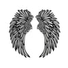 1 Pair Angel Wings Metal Wall Art With Led Lights