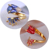 Gold Topaz Dragon Ring Adjustable Ring Size For Women/ Men