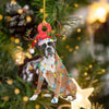Christmas Pet Dog Wooden Pendant
