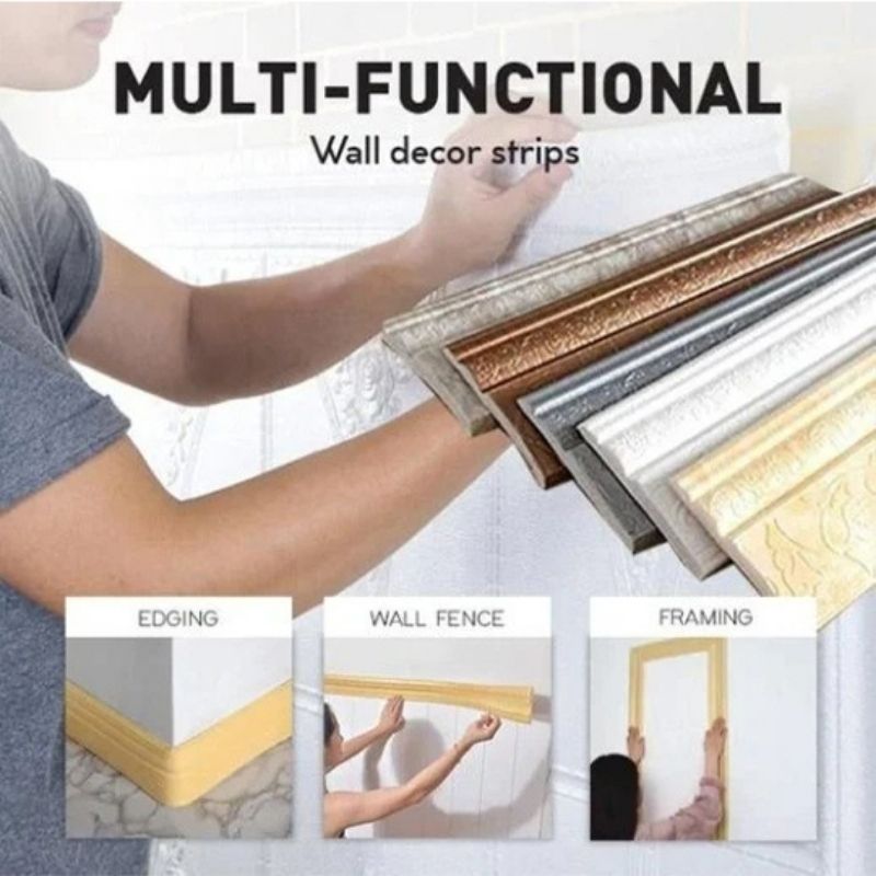 3D Wall Edging - Self Adhesive Environmental Protection 3D Wall