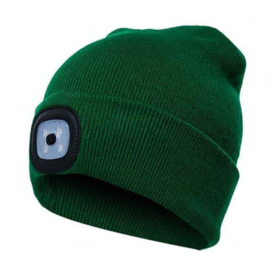Unisex Winter Warm Knit Hat Head Torch Cap