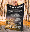 To My Son - From Mom - Lion A244 - Premium Blanket