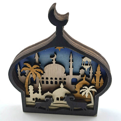 Wooden Mosque Hand Carved Crafts