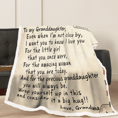 Grandma To My Granddaughter - Premium Blanket