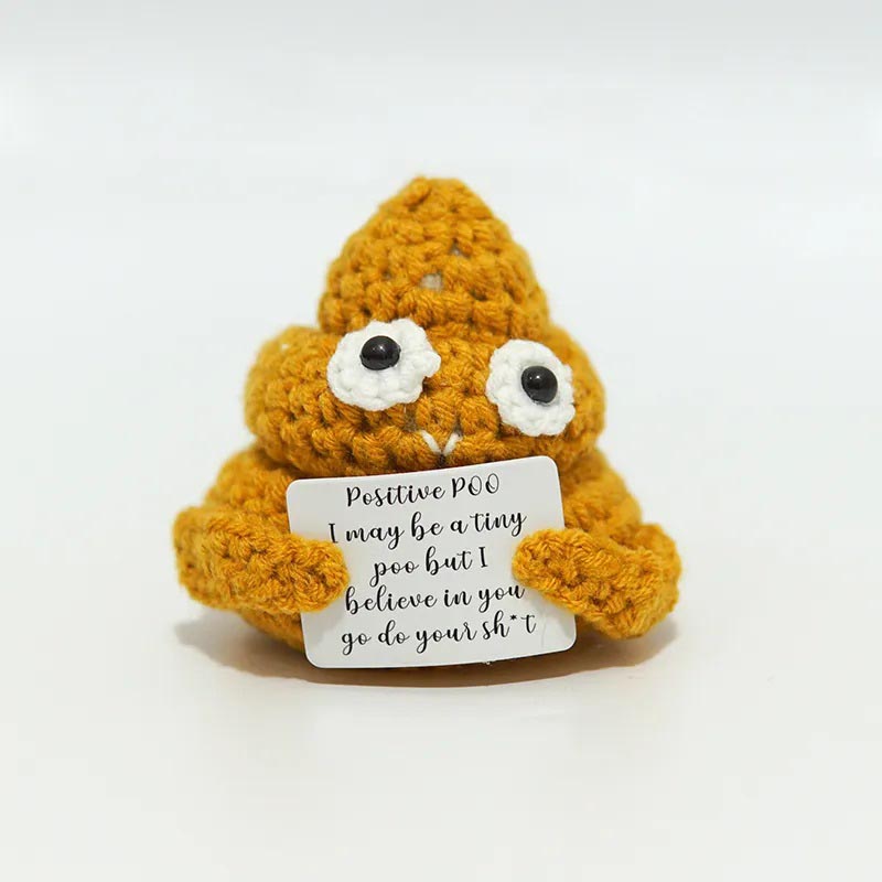 Handmade Cute Emotional Support Pickled Cucumber, Crochet Positive
