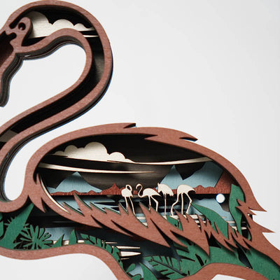 Flamingo Carving Handcraft Gift