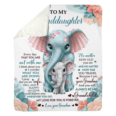 To My Granddaughter - From Grandma - Elephantblanket - A335 - Premium Blanket