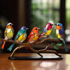Stained Birds on Branch