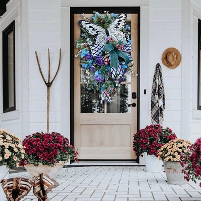 Spring Front Door Swag - Rustic Home Decor Wreath