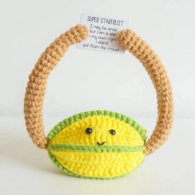 1/5X Crochet Emotional Support Handmade Emotional-Support Pickled Cucumber  Gift