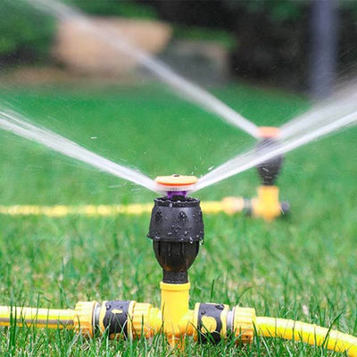 🔥360° Rotation Auto Irrigation System Garden Lawn Sprinkler Patio, Coverage Diameter 65ft