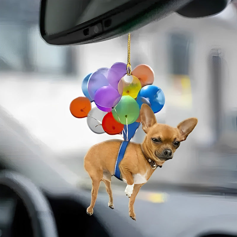 Chihuahua Fly With Bubbles Car Hanging Ornament BC014