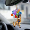 German Shepherd Fly With Bubbles Car Hanging Ornament BC016