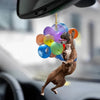 Boxer Fly With Bubbles Car Hanging Ornament BC018