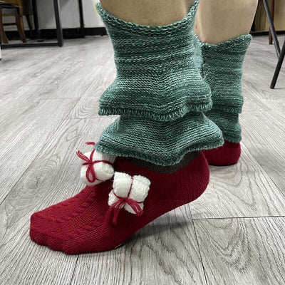 Christmas Tree Knitted Warm 3D Floor Socks
