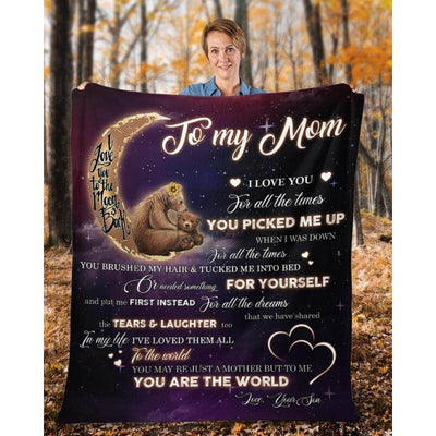 To My Mom - From Son - BearBlanket - A320 - Premium Blanket