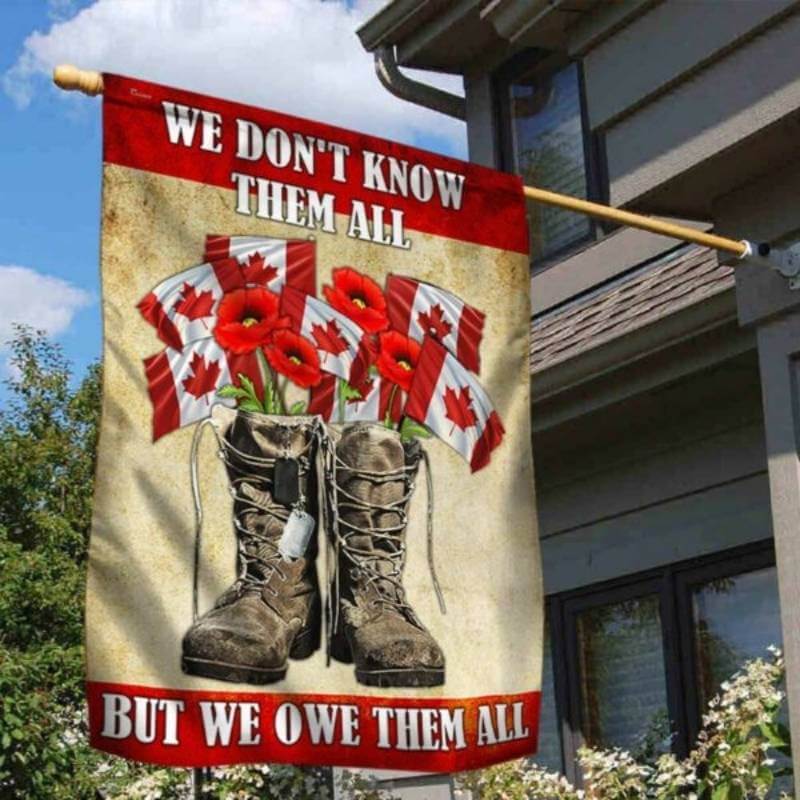 Thank You Veteran Canada Flag We Don’t Know Them All But We Owe Them All