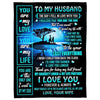 To My Husband - From Wife - A334 - Premium Blanket
