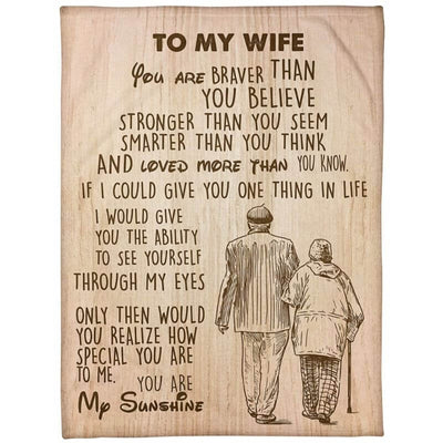 To My Wife - From Husband - F024 - Premium Blanket