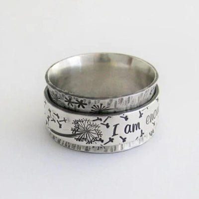 Silver Dandelion Spinner Ring✨ - ''I'm enough exactly as I am''🥰