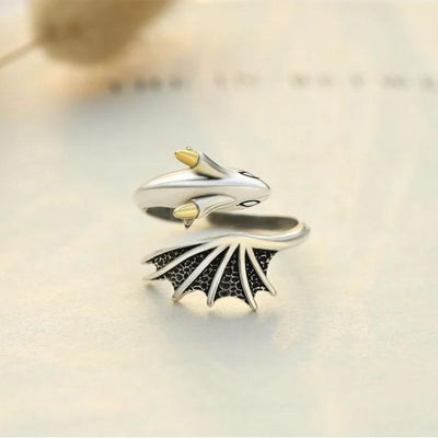 Be Bold Be Strong Be Confident Dragon Adjustable Ring