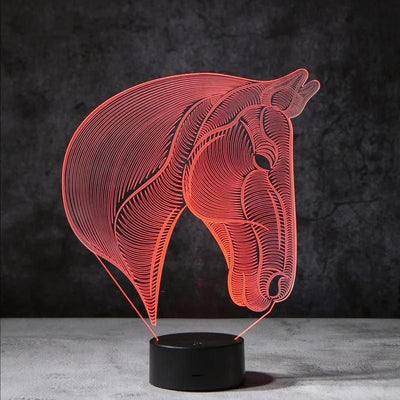 Horse Head 3D Illusion Lamp