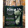 To My Son - From Dad - Footprintblanket - A324 - Premium Blanket