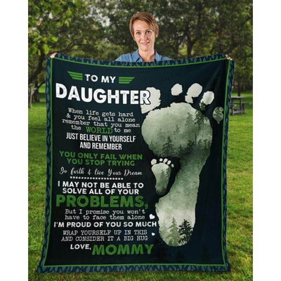To My Daughter - From Mom - Footprintblanket - A324 - Premium Blanket