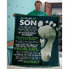 To My Son - From Mom - Footprintblanket - A324 - Premium Blanket