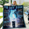 To My Son - From Mom - Lion Love G003 - Premium Blanket