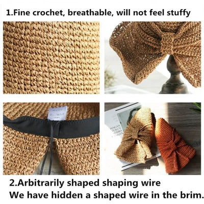 Handmade & Fordable Retro Straw Sun Hat