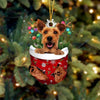 Welsh Terrier In Snow Pocket Christmas Ornament SP111