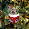 Wheaten Terrier In Snow Pocket Christmas Ornament SP280