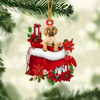 Great Dane In Gift Bag Christmas Ornament GB022