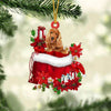 Cocker Spaniel In Gift Bag Christmas Ornament GB095