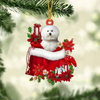 Bichon Frise In Gift Bag Christmas Ornament GB106
