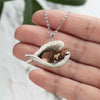 Chihuahua Sleeping Angel Stainless Steel Necklace SN045