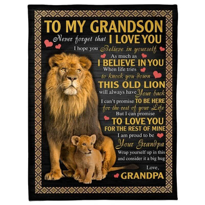 To My Grandson - From Grandpa - A387- Premium Blanket