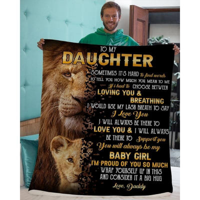 To My Daughter- From Dad - LionBlanket - A322 - Premium Blanket