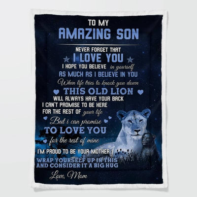 To My Son - From Mom - LionBlanket - A333 - Premium Blanket
