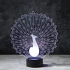 Peafowl Peacock 3D Illusion Lamp