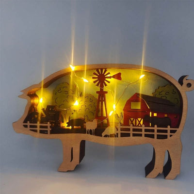 Piggy Carving Handcraft Gift
