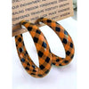 BOUND ROUND PLAID EARRINGS
