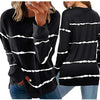 Women Casual Stripe Pullover Long Sleeve Shirt Sweatshirt T-Shirts Blouse Tops