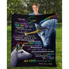 To My Son - From Dad - UnicornBlanket - A318 - Premium Blanket