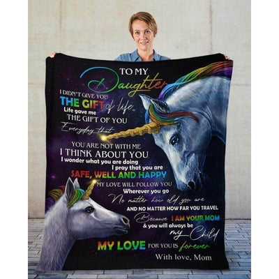 To My Daughter - From Mom - UnicornBlanket - A318 - Premium Blanket