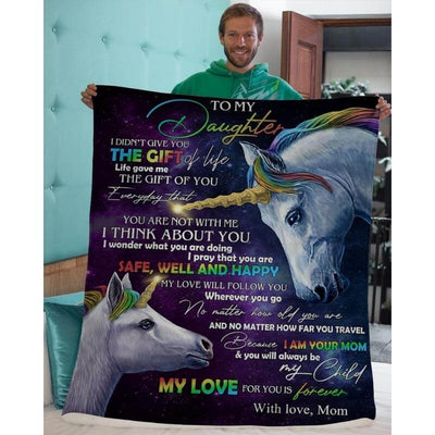To My Daughter - From Mom - UnicornBlanket - A318 - Premium Blanket