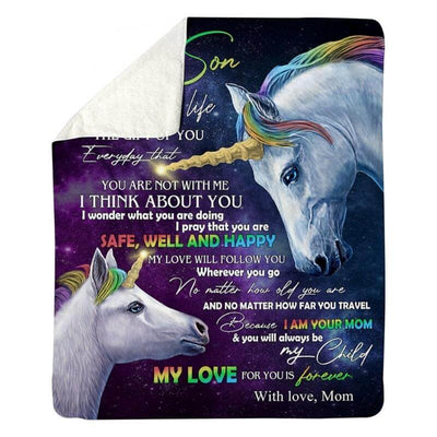 To My Son - From Mom - UnicornBlanket - A318 - Premium Blanket