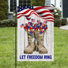 Veteran Boots Flag Thank You Veterans Let Freedom Ring